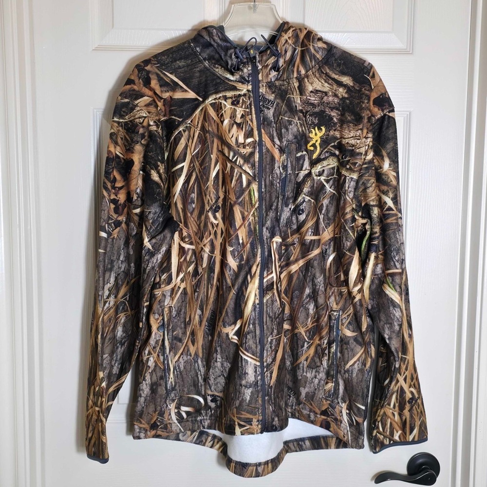 Browning Wasatch Hooded Fleece Jacket Men's XL Mossy‎ Oak Shadow Grass Camo NEW